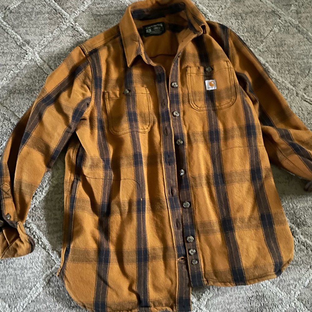 Carhartt! WOMEN'S RUGGED FLEX® LOOSE FIT MIDWEIGHT FLANNEL 🤎🤎